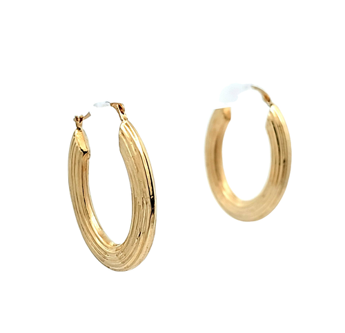 14K Yellow Gold Light Minimal Gold Hoops 40003272 | Shin Brothers* 