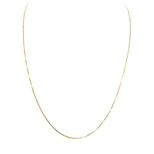 14K Yellow Gold 18" Box Chain 30004682 | Shin Brothers*