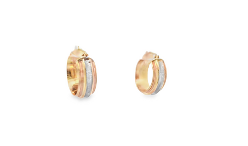 14K Two Tone Gold Hoop Earrings 40002676 | Shin Brothers* 14K Two Tone Gold Hoop Earrings 40002676 | Shin Brothers*