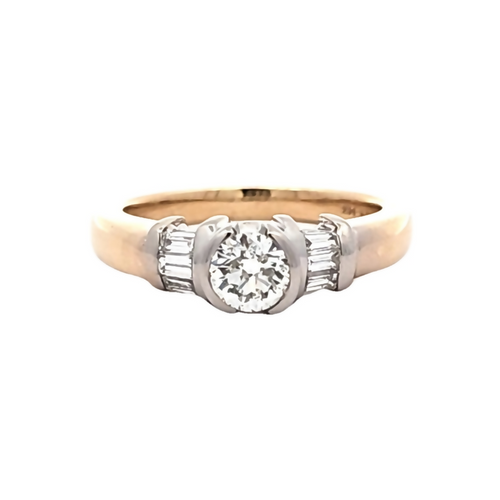 14K Two Tone Gold Diamond Ring 11007322 | Shin Brothers*