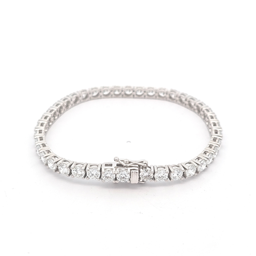 14K White Gold 9.07ctw Lab Grown Diamond Tennis Bracelet 21000978 | Shin Brothers**