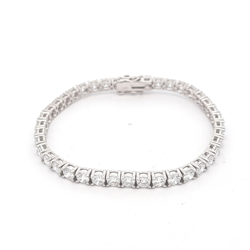 14K White Gold 10.37ctw Lab Grown Diamond Tennis Bracelet 21000979 | Shin Brothe**rs**