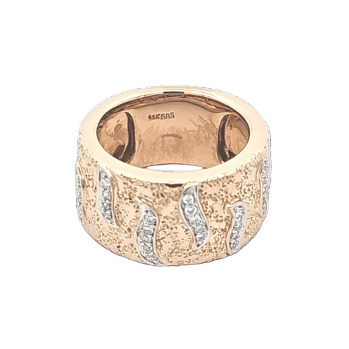 14K Two Tone Gold Men's Diamond Wedding Band 11007352 | Shin Brothers*