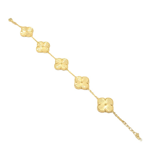 14K Yellow Gold Flower Bracelet 20002268 | Shin Brothers**