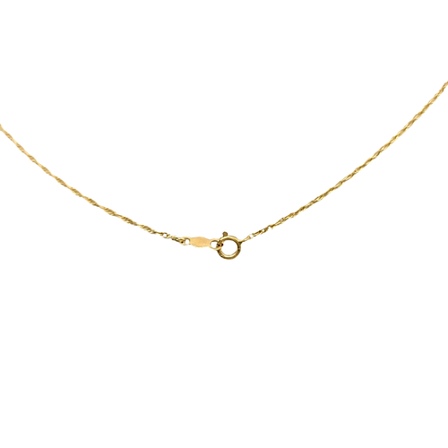 14K Yellow Gold 18" 1mm Machine Rope Chain 30004463 | Shin Brothers*