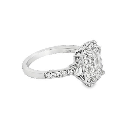 14K White Gold Lab Grown Emerald Cut Diamond Ring | Shin Brothers Jewelers Inc. 14K White Gold Lab Grown Emerald Cut Diamond Ring | Shin Brothers Jewelers Inc.