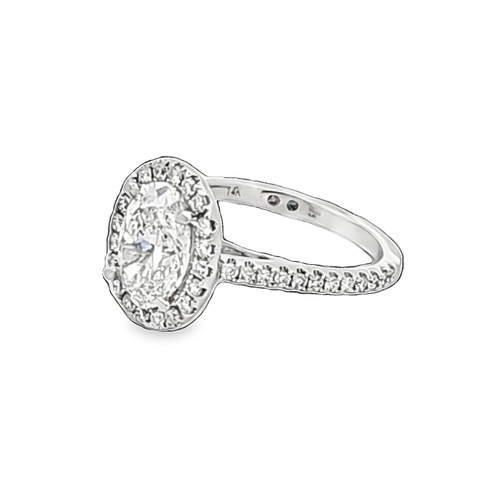 14K White Gold Lab-Grown Diamond Halo Engagement Ring | Shin Brothers Jewelers Inc. 14K White Gold Lab-Grown Diamond Halo Engagement Ring | Shin Brothers Jewelers Inc.