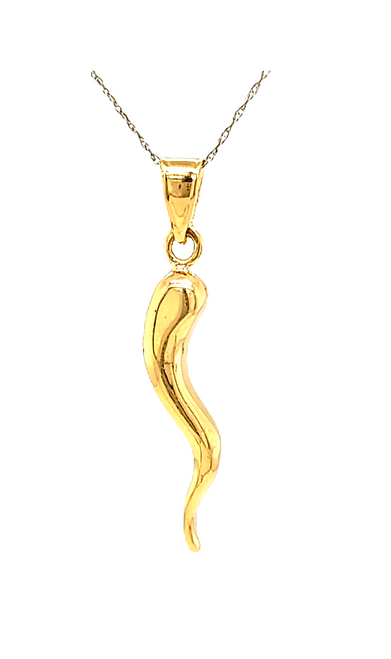 14K Yellow Gold Italian Horn Charm 50004109 | Shin Brothers*
