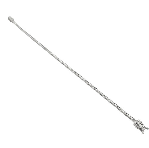 14K White Gold Lab Grown Diamond Tennis Bracelet | Shin Brothers Jewelers Inc.