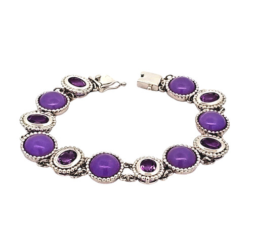 Silver Purple Stone Bracelet 82011127 | Shin Brothers