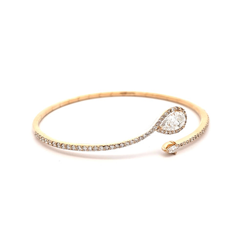 14k Yellow Gold Lab Grown Diamond 7" Bracelet 21001021 | Shin Brothers 14k Yellow Gold Lab Grown Diamond 7" Bracelet 21001021 | Shin Brothers