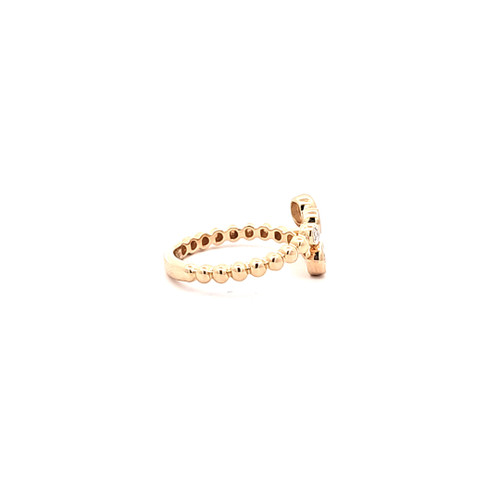 14k Yellow Gold Diamond Bypass Ring 11007458 | Shin Brothers 14k Yellow Gold Diamond Bypass Ring 11007458 | Shin Brothers