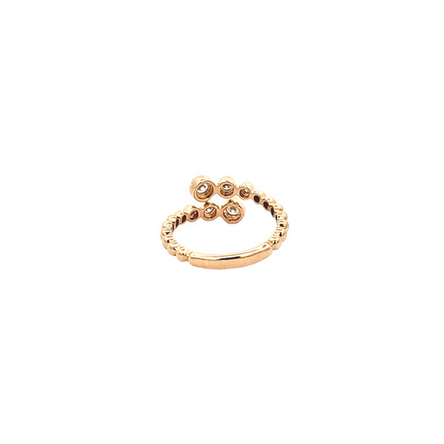 14k Yellow Gold Diamond Bypass Ring 11007458 | Shin Brothers 14k Yellow Gold Diamond Bypass Ring 11007458 | Shin Brothers