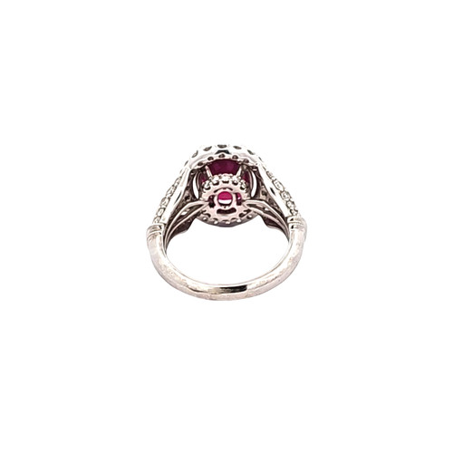14K White Gold Ruby Diamond Ring 12003354 | Shin Brothers