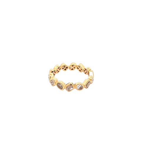 14K Yellow Gold Lab Diamond Eternity Band | Shin Brothers Jewelers Inc.