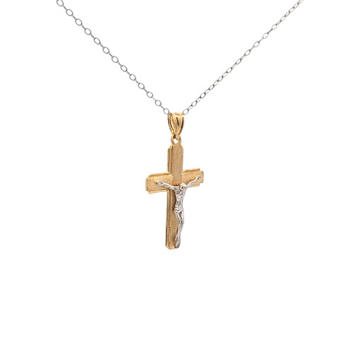 14K Two Tone Gold Cross Crucifix Charm 50004406 | Shin Brothers 14K Two Tone Gold Cross Crucifix Charm 50004406 | Shin Brothers