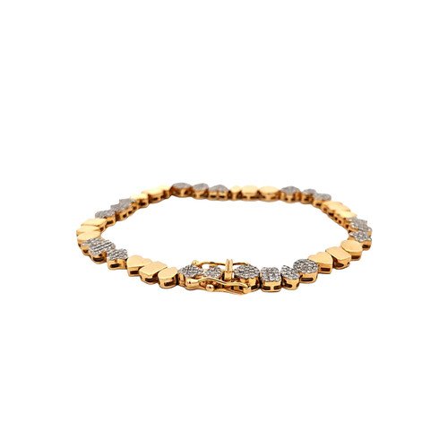 14K Yellow Gold Fancy Diamond Bracelet 21001031 | Shin Brothers