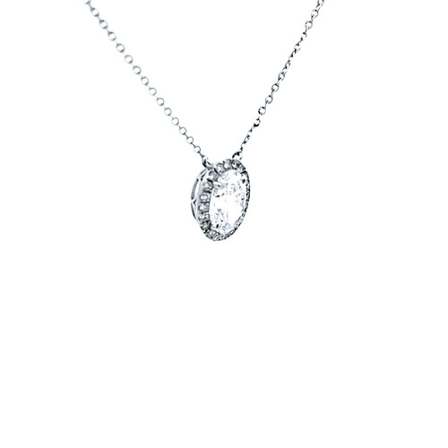 14K White Gold Lab Grown Diamond Necklace 31410006 | Shin Brothers 14K White Gold Lab Grown Diamond Necklace 31410006 | Shin Brothers