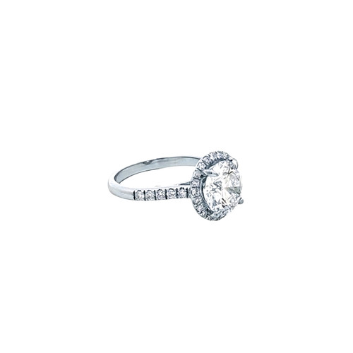 14K White Gold Lab-Grown Diamond Halo Engagement Ring 11410026 | Shin Brothers