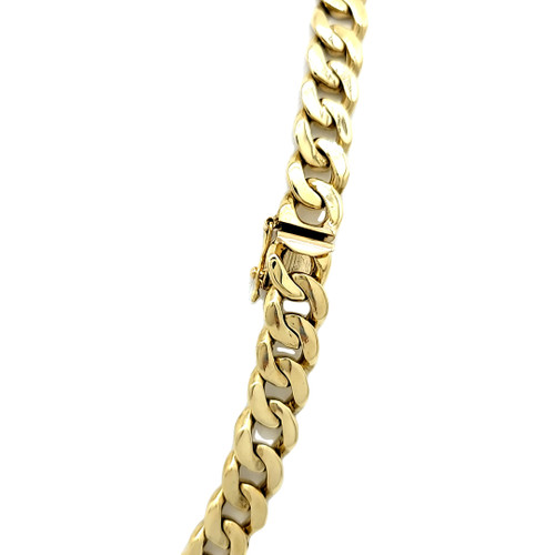 Yellow Gold Plated Silver 20" Miami Cuban Chain 83011159 | Shin Brothers Yellow Gold Plated Silver 20" Miami Cuban Chain 83011159 | Shin Brothers