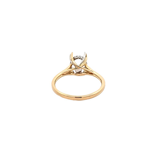 14K Yellow Gold Diamond Hidden Halo Engagement Ring Setting | Shin Brothers Jewelers Inc. 14K Yellow Gold Diamond Hidden Halo Engagement Ring Setting | Shin Brothers Jewelers Inc.