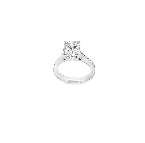 14K White Gold Lab Grown Oval Diamond 3.04 ct  Engagement Ring 11005868 | Shin Brothers** 