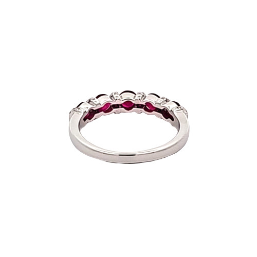 14K White Gold Ruby Diamond Ring 12003367 | Shin Brothers