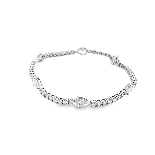 14K White Gold Diamond Tennis Bracelet 21410005 | Shin Brothers 14K White Gold Diamond Tennis Bracelet 21410005 | Shin Brothers