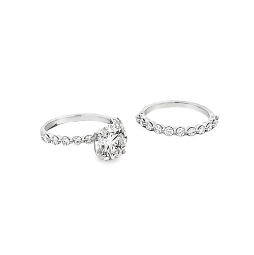 14K White Gold Diamond Engagement Ring Set 11410029 | Shin Brothers