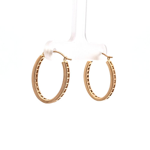 14K Yellow Gold Cubic Zirconia Earrings 42003614 | Shin Brothers