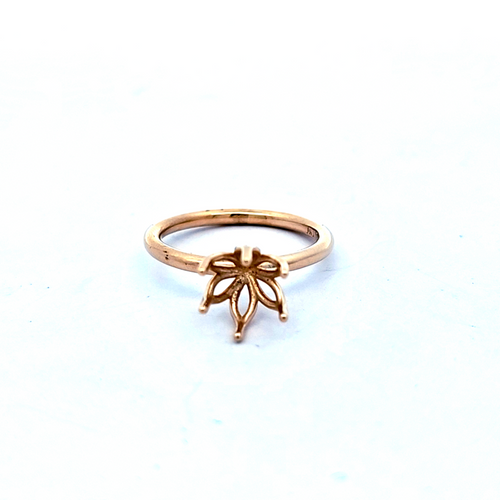 14K Yellow Gold Lotus Ring Setting 10017955 By Shin Brothers