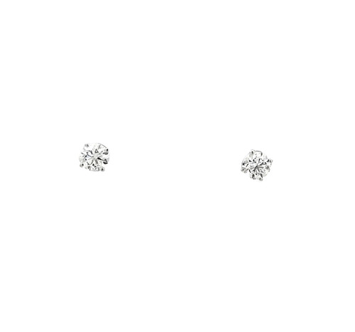  14K White Gold 2.Carat Natural  Diamond  Stud Earrings 41002940 | Shin Brothers**