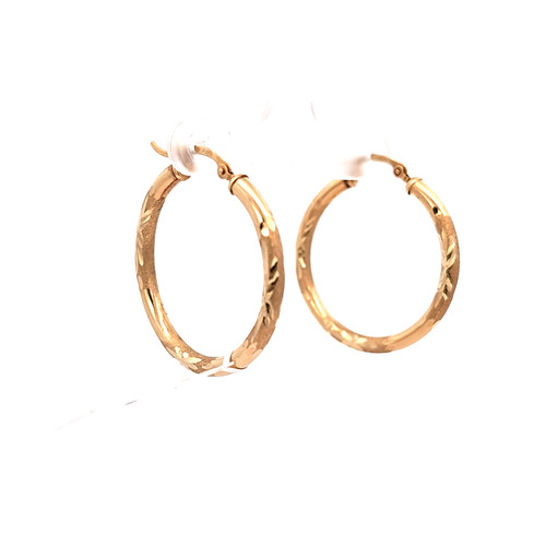 14K Yellow Gold Hoop Earrings 40003083 By Shin Brothers Jewelers *