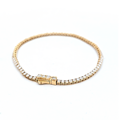 14K Yellow Gold Lab Diamond Tennis Bracelet 21410013 | Shin Brothers