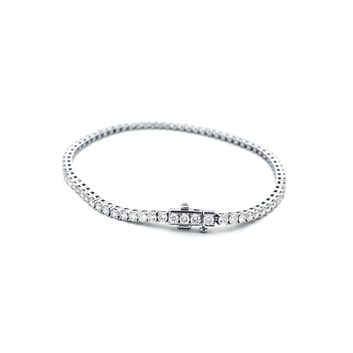 14K White Gold Lab Diamond Tennis Bracelet 21410015 | Shin Brothers