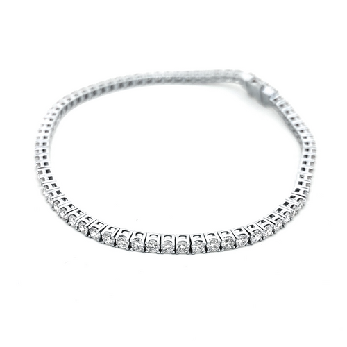 14K White Gold Lab Diamond Tennis Bracelet 21410015 | Shin Brothers