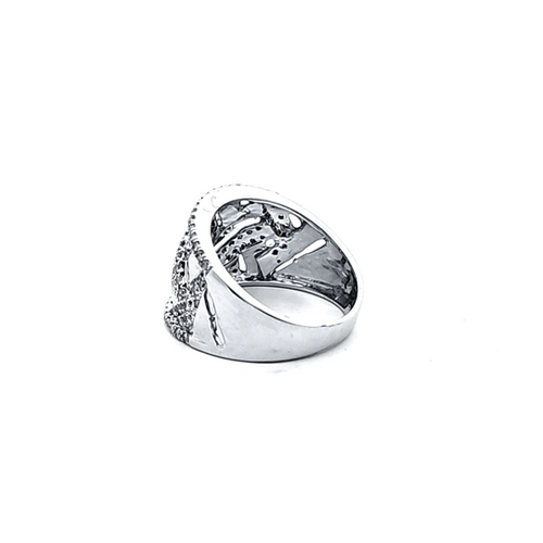 14K White Gold Diamond Layered Ring 11007523 | Shin Brothers