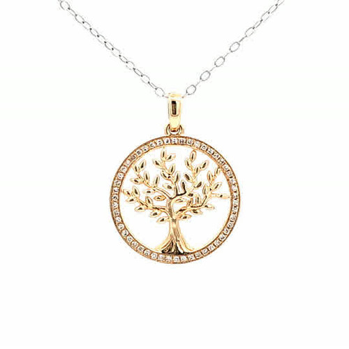  14K Yellow Gold Diamond Tree of Life Charm 51002312 | Shin Brothers