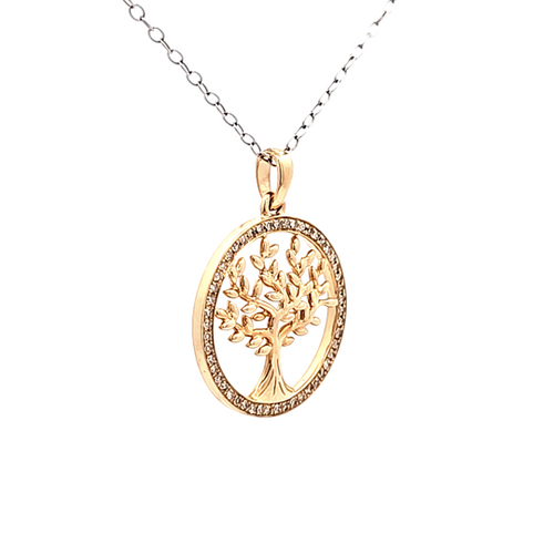  14K Yellow Gold Diamond Tree of Life Charm 51002312 | Shin Brothers