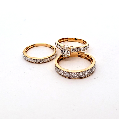 14K Yellow Gold Lab Diamond Engagement Ring Set 41002957 | Shin Brothers