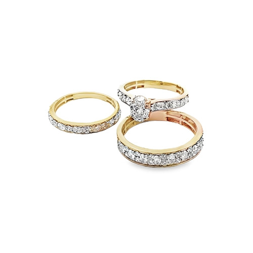 14K Yellow Gold Lab Diamond Engagement Ring Set 41002957 | Shin Brothers