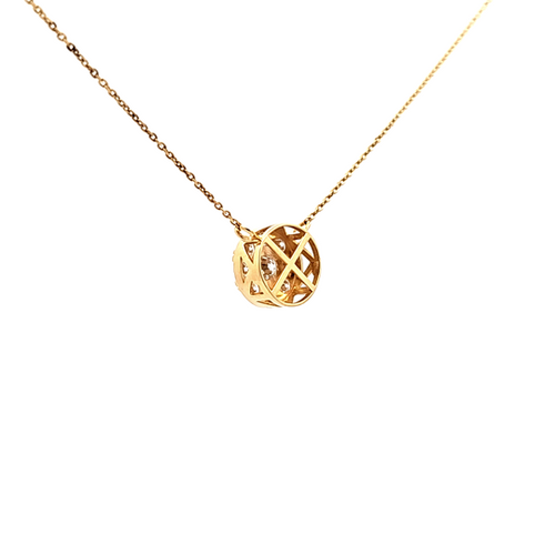 14K Yellow Gold Lab Diamond Necklace 31410016 | Shin Brothers