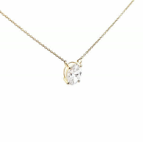 14K Yellow Gold Lab Diamond Necklace 31410013 | Shin Brothers