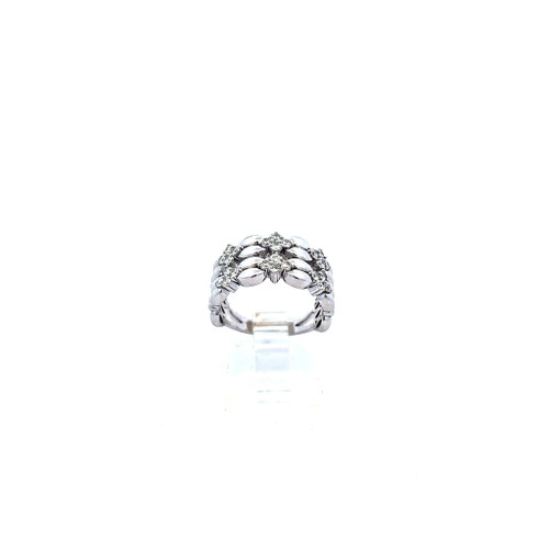 14k White Gold Double Diamond Ring 11007527 | Shin Brothers