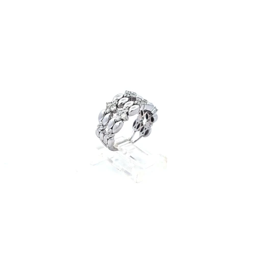 14k White Gold Double Diamond Ring 11007527 | Shin Brothers