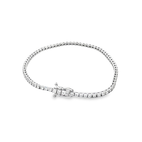 14K White Gold Lab Grown Diamond Tennis Bracelet 21410018 | Shin Brothers