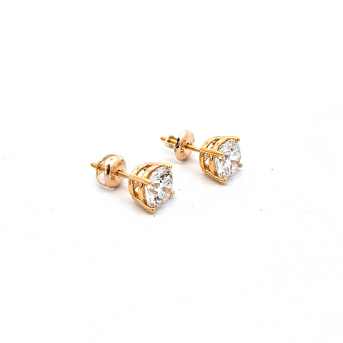 14K Yellow Gold Lab Grown IGI Diamond Stud Earrings 41410054 | Shin Brothers