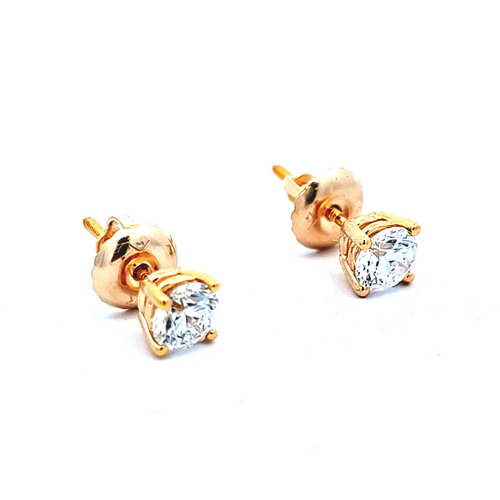 14K Yellow Gold Lab Grown Diamond Stud Earrings 41410062 | Shin Brothers