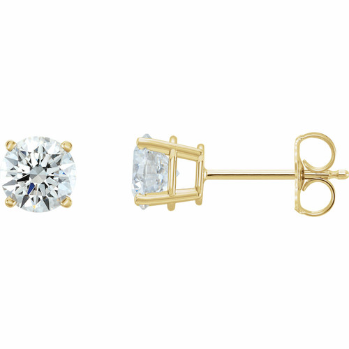  14K Yellow Gold Lab Created Diamond 1.22 ct. Stud Earrings 41002853 | Shin Brothers**