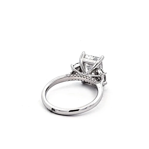 14K White Gold Lab Emerald Cut Diamond Engagement Ring 11410068 | Shin Brothers**